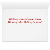 Golden Christmas Tree Custom Photo Card (Inside Horizontal (Bottom))