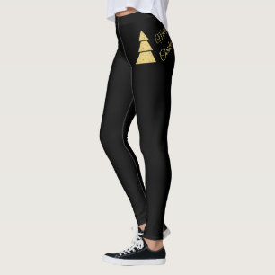 Golden Christmas Tree Leggings