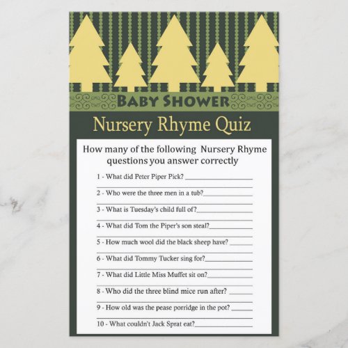 Golden Christmas Tree Nursery Rhyme Quiz game