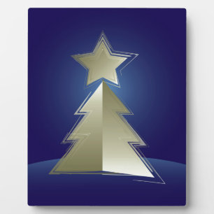 Golden Christmas tree Plaque