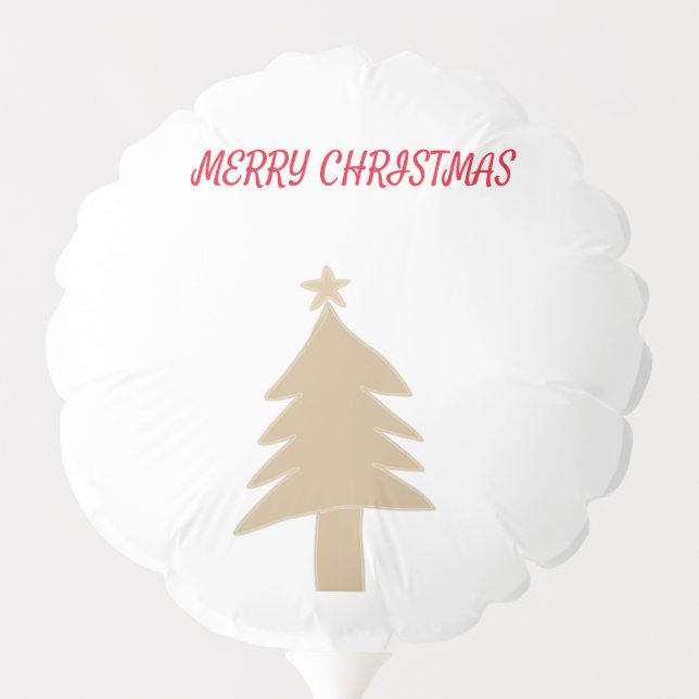 GOLDEN CHRISTMAS TREE SCRPT CALLIGRAPHY BALLOON (Back)
