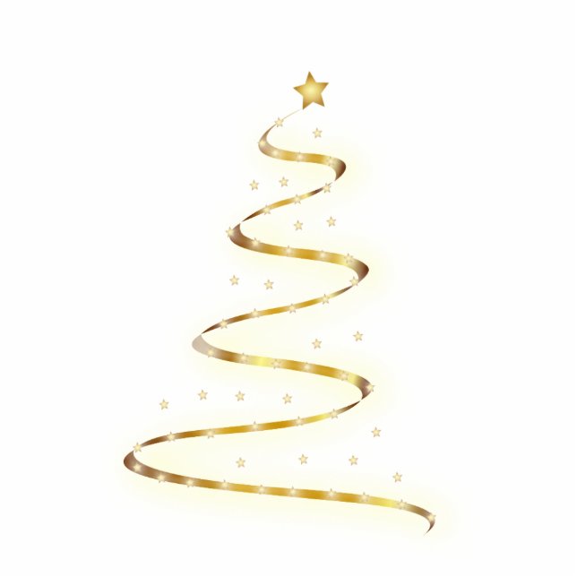 Golden Christmas Tree Statuette (Front)