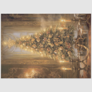 Golden Christmas Tree Tissue Paper