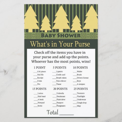 Golden Christmas Tree Whats in your purse game