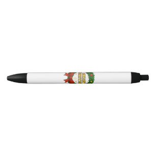 Golden Christmas Wreath – Festive Red Green Gold H Pen