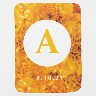 Golden Chrysanthemum Baby Blanket