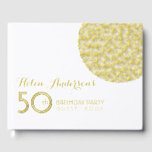 Golden Circle 50th Birthday Party Guest Book