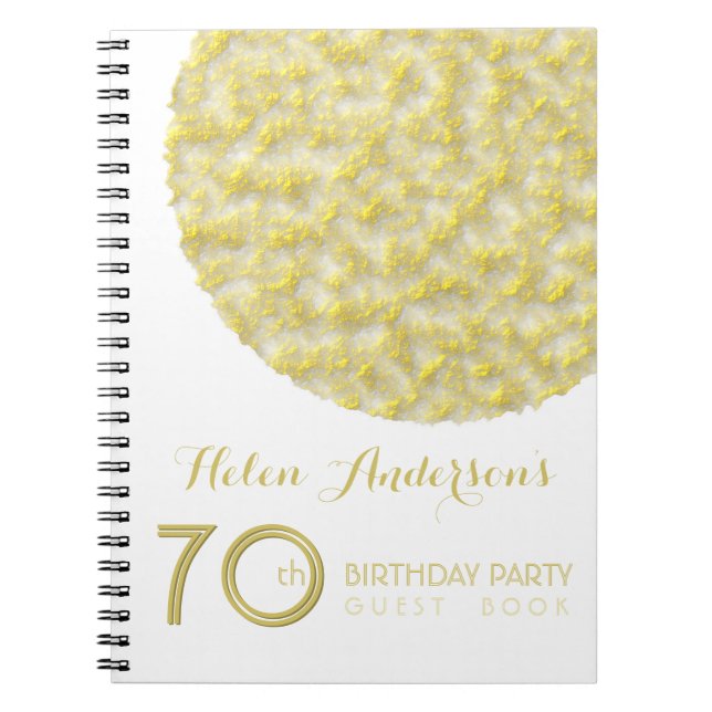 Golden Circle 70th Birthday Party Guest Book (Front)