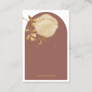 Golden Circle Branch Clay Arch Earring Display Business Card
