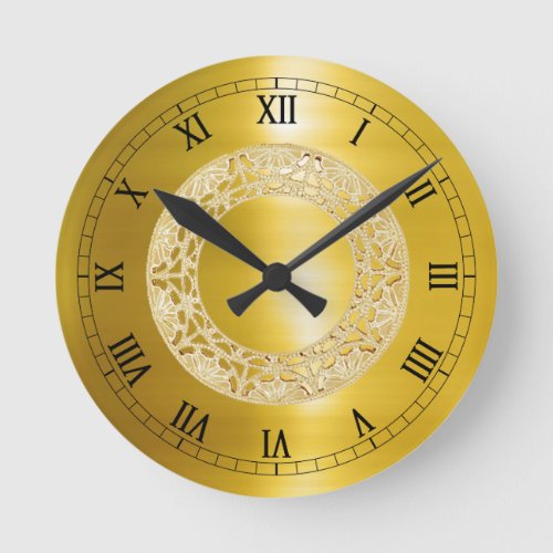 Golden Circle Round Clock