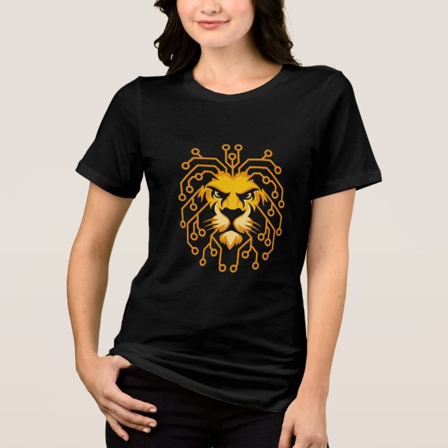 Golden Circuit Lion Women’s T-Shirt  Tri-Blend Shirt (Front)