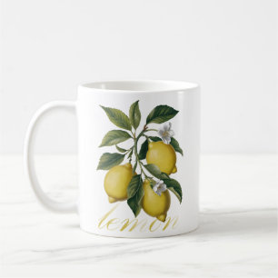 Golden Citrus Symphony vintage lemon Coffee Mug