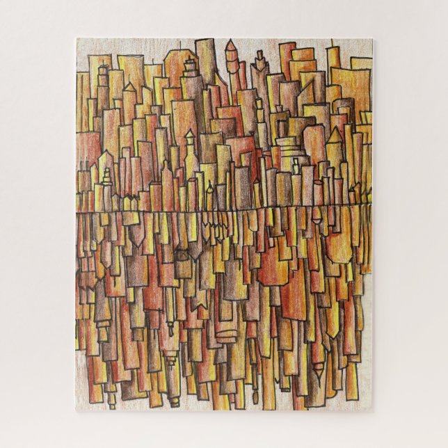 Golden City Jigsaw Puzzle (Vertical)