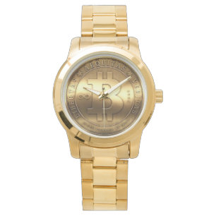 Golden clock Bitcoin Watch