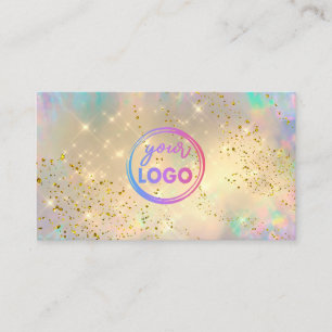 golden cloud your logo on pastel colors business card