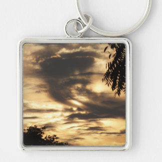 Golden Clouded Sunrise Keychain