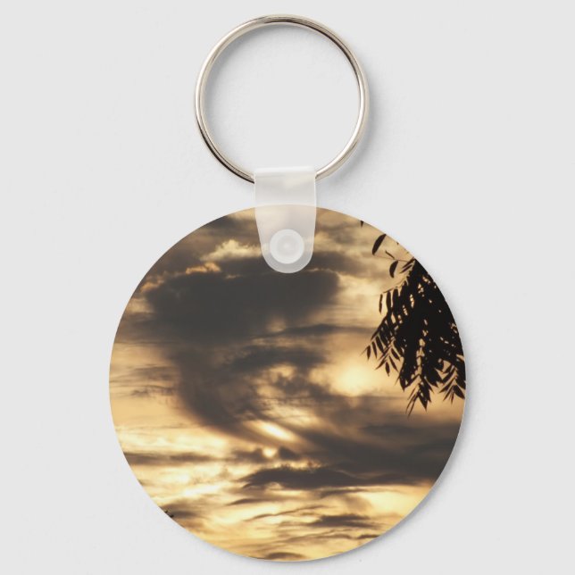 Golden Clouded Sunrise Keychain (Front)