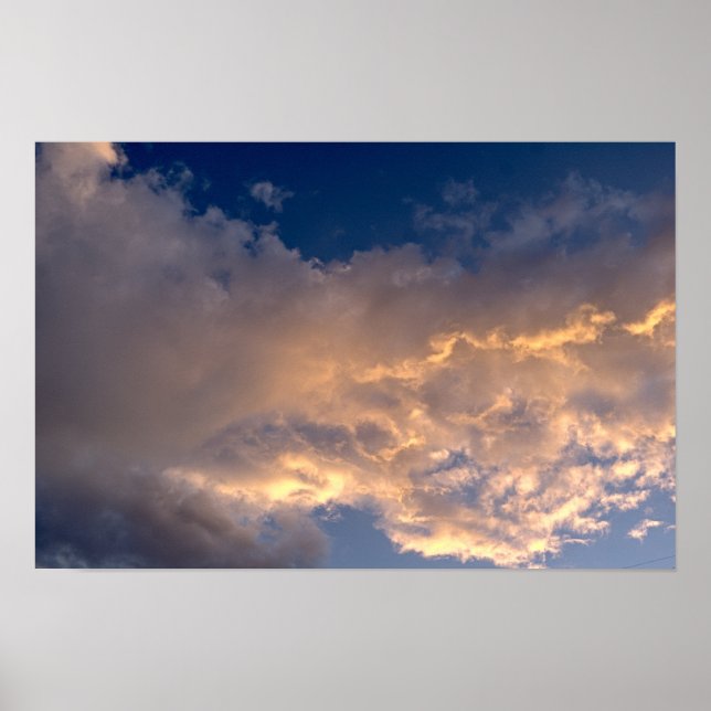 Golden Clouds at Sunset Poster (Front)