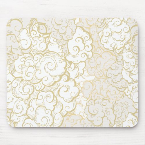 Golden Clouds In The Sky Mouse Pad