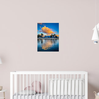Golden Clouds over Sliema Creek: Morning at Gżira  Poster