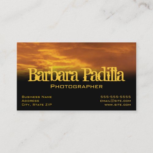 Golden Clouds Profile Card Business Card