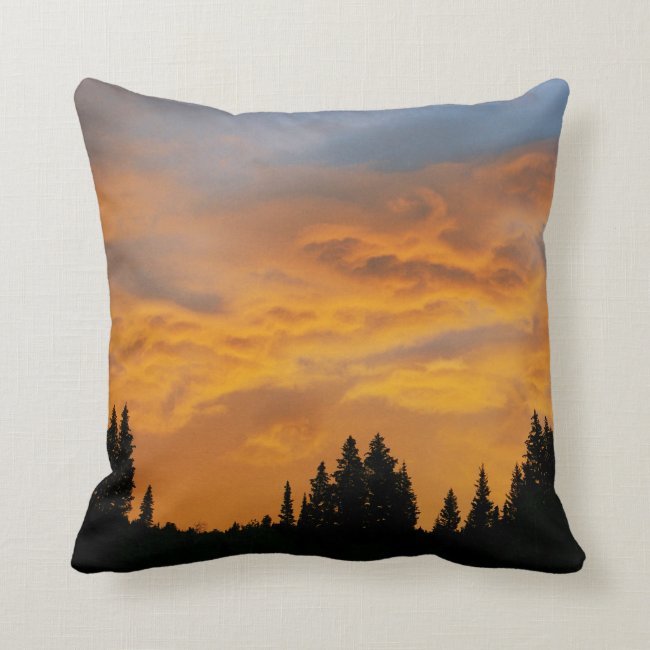 Golden Clouds Sunrise Pillow