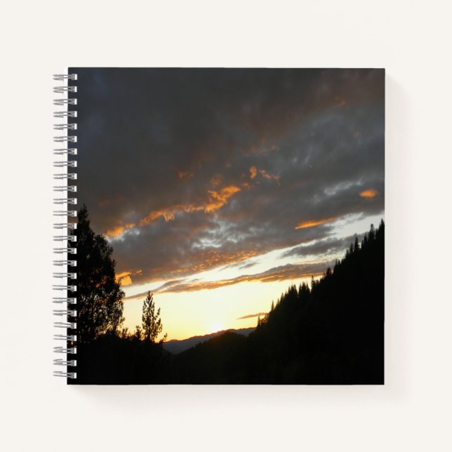 Golden Cloudy Sunset.... Notebook (Front)