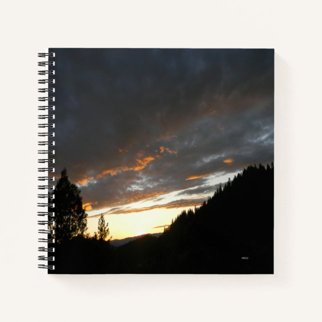 Golden Cloudy Sunset..... Notebook (Front)