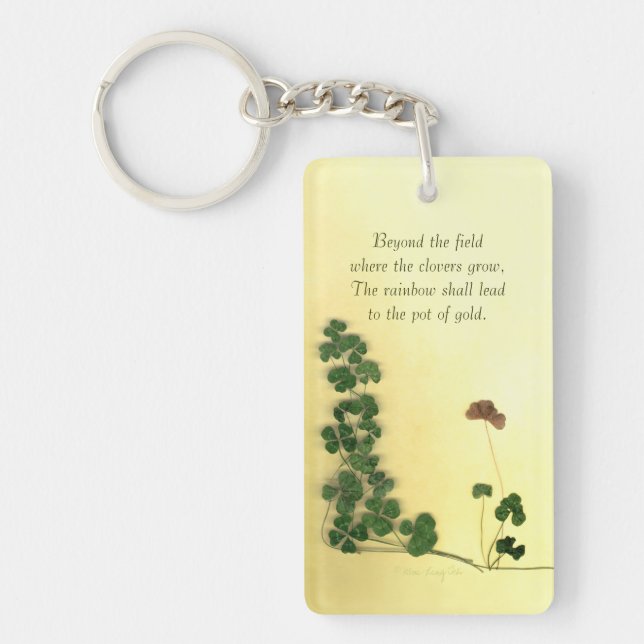 Golden Clover Dreams Keychain (Front)
