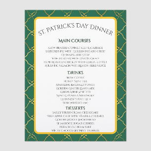 Golden Clovers Emerald Sky Menu