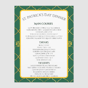 Golden Clovers Emerald Sky Menu