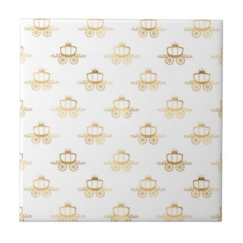 Golden Coaches Cinderella Princess Royal Magic Ceramic Tile