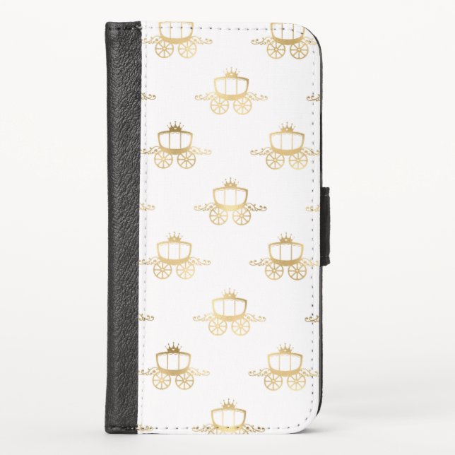 Golden Coaches Cinderella Princess Royal Magic iPhone Wallet Case (Front)