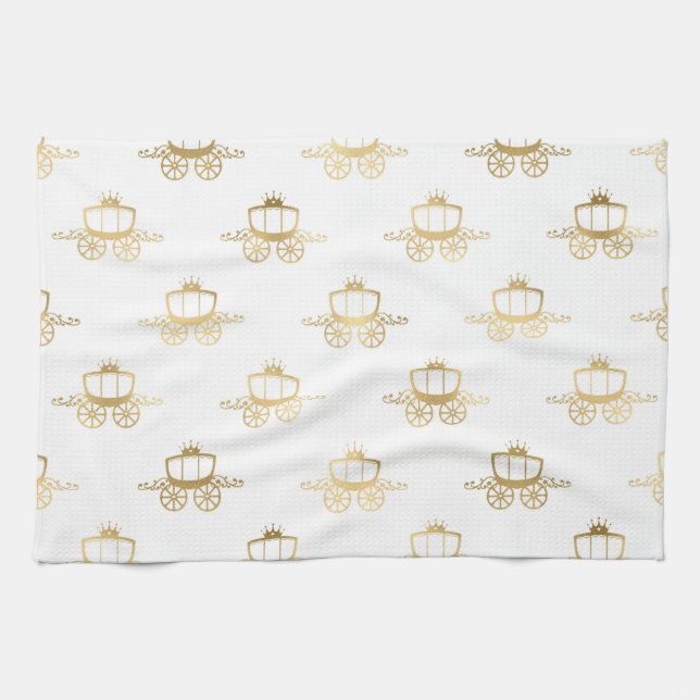 Golden Coaches Cinderella Princess Royal Magic Kitchen Towel (Horizontal)