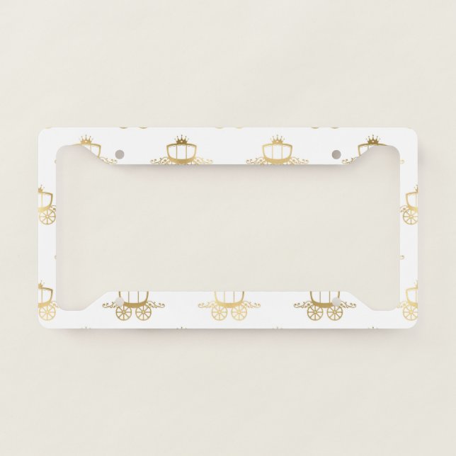 Golden Coaches Cinderella Princess Royal Magic License Plate Frame (Front)