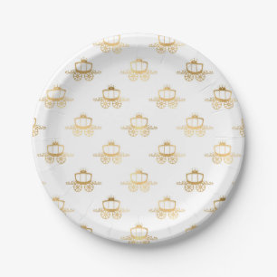 Golden Coaches Cinderella Princess Royal Magic Paper Plates