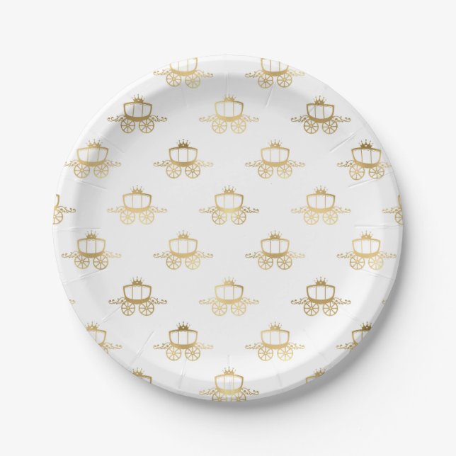 Golden Coaches Cinderella Princess Royal Magic Paper Plates (Front)
