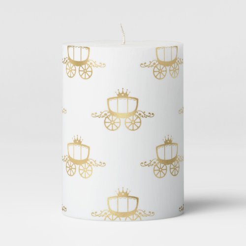 Golden Coaches Cinderella Princess Royal Magic Pillar Candle