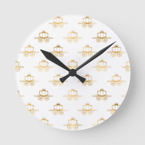 Golden Coaches Cinderella Princess Royal Magic Round Clock