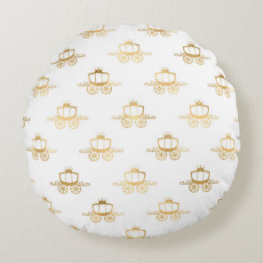 Golden Coaches Cinderella Princess Royal Magic Round Pillow