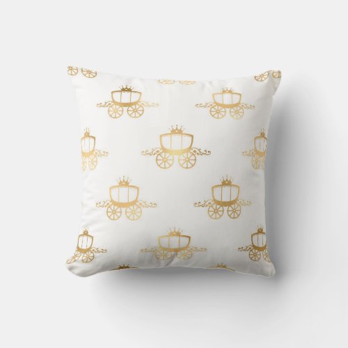 Golden Coaches Cinderella Princess Royal Magic Throw Pillow