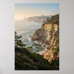 Golden Coastal Cliffs 12 x 18 Poster