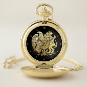 Golden Coat of Arms Pocket Watch