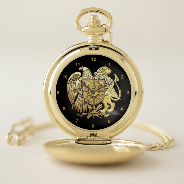 Golden Coat of Arms Pocket Watch (Inside)
