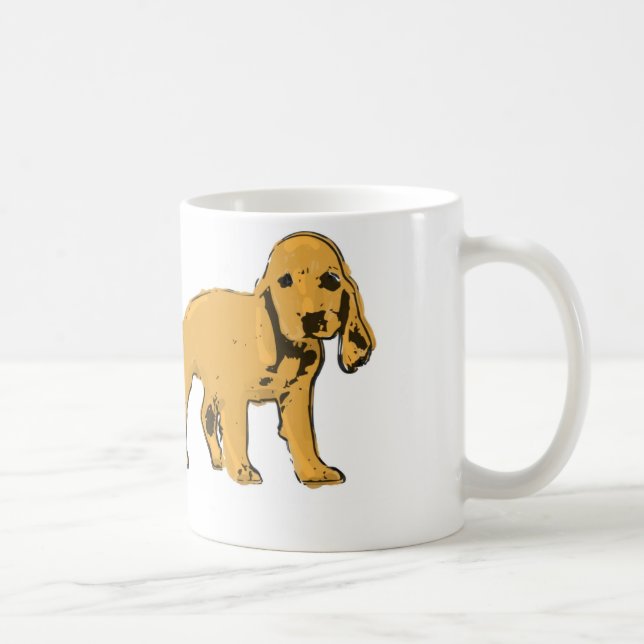 golden cocker spaniel puppy mug (Right)