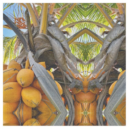 Golden Coconuts Fabric