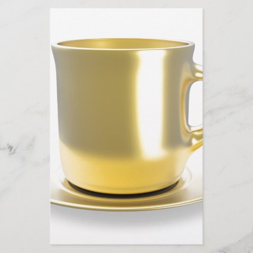 Golden coffee cup