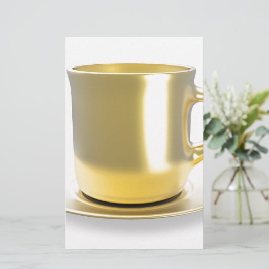 Golden coffee cup (Standing Front)