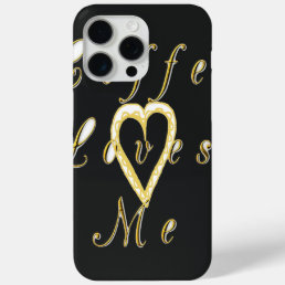 Golden Coffee love me. iPhone 15 Pro Max Case