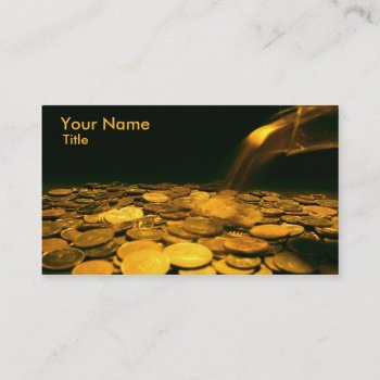 Golden Coin Business Card by BeSeenBranding at Zazzle